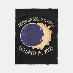 Annular Solar Eclipse Oct 14  Fleece Blanket