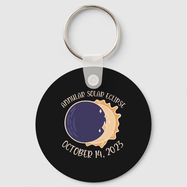 Annular Solar Eclipse Oct 14  Key Ring (Front)
