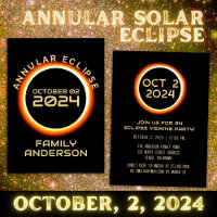 Annular Solar Eclipse October 2 2024 Family Party