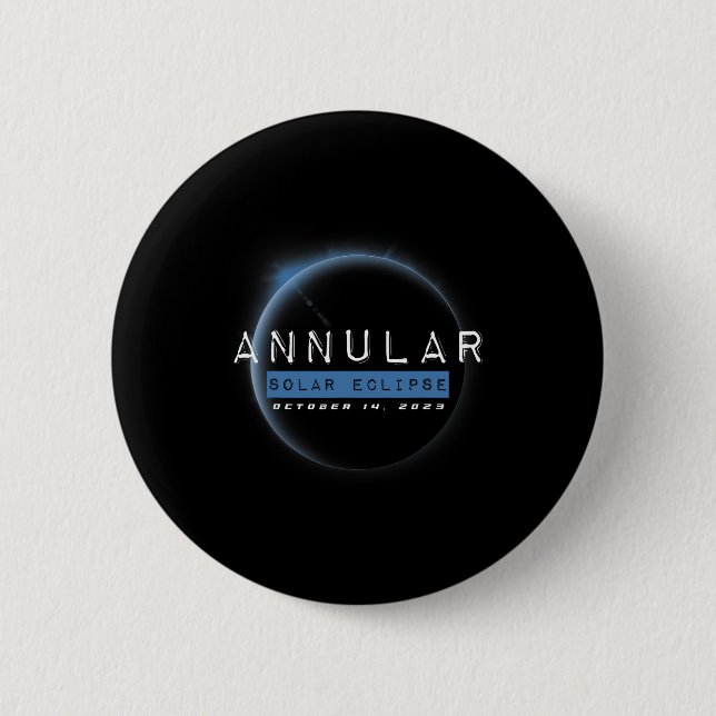 Annular Solar Eclipse October Astronomy Lovers  6 Cm Round Badge (Front)