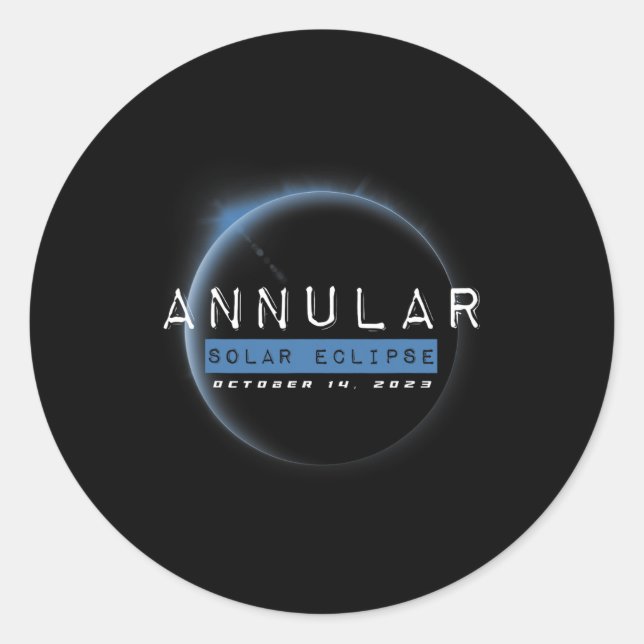 Annular Solar Eclipse October Astronomy Lovers  Classic Round Sticker (Front)