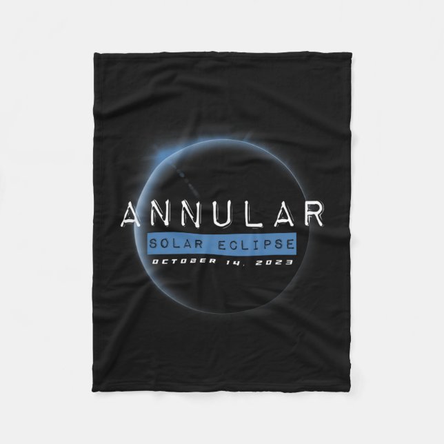 Annular Solar Eclipse October Astronomy Lovers  Fleece Blanket (Front)