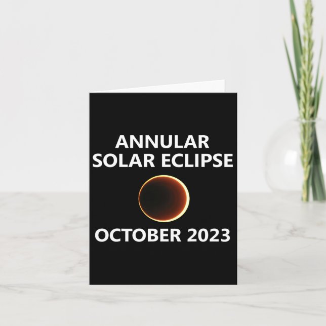 Annular Solar Eclipse October Oct 14 Nevada Colora Card (Front)