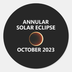 Annular Solar Eclipse October Oct 14 Nevada Colora Classic Round Sticker