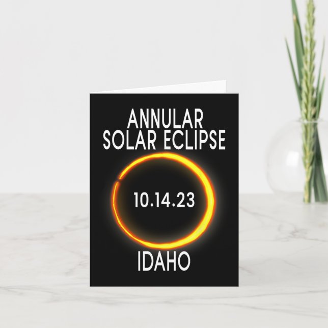 Annular Solar Eclipse T - Idaho  Card (Front)