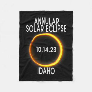 Annular Solar Eclipse T - Idaho  Fleece Blanket