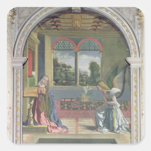 Annunciation 2 square sticker