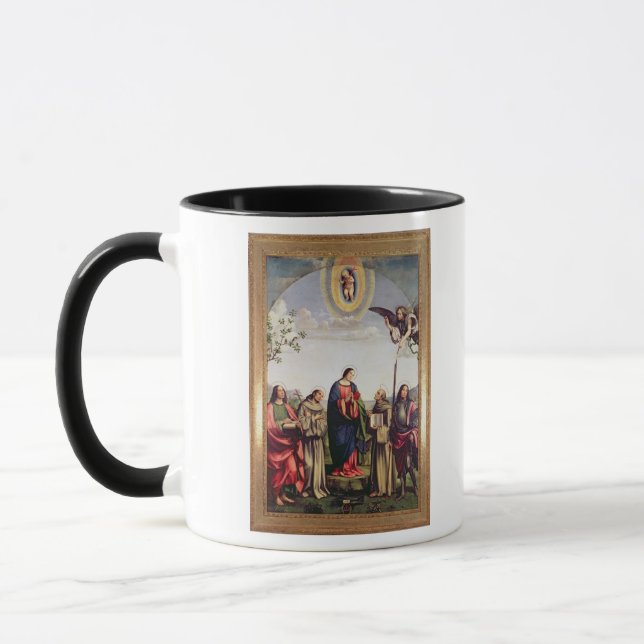 Annunciation and Saints, 1500 Mug (Left)