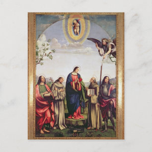 Annunciation and Saints, 1500 Postcard