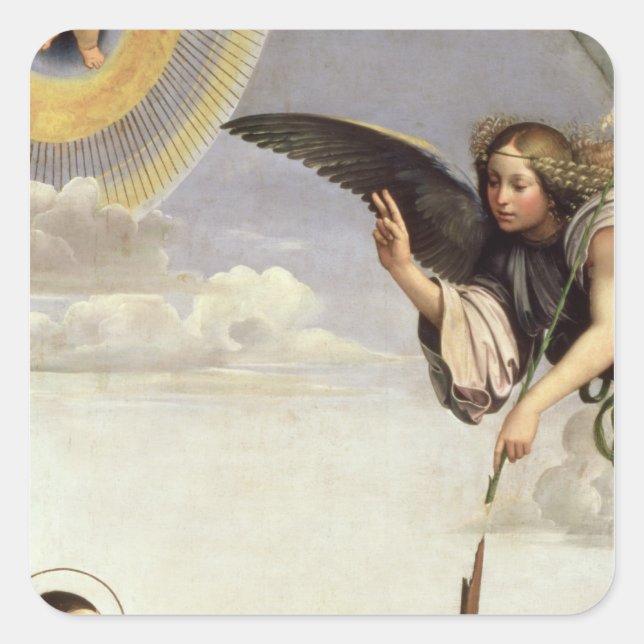 Annunciation and Saints Square Sticker (Front)