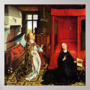 ANNUNCIATION ANGEL Archangel Gabriel and Virgin Poster