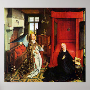 ANNUNCIATION ANGEL Archangel Gabriel and Virgin Poster
