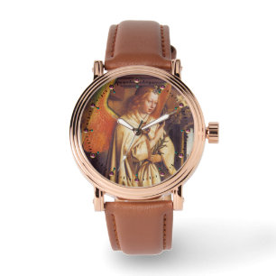 ANNUNCIATION ANGEL,ARCHANGEL GABRIEL PINK GEMS WATCH