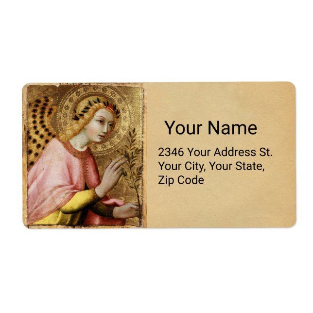 ANNUNCIATION ANGEL by Simone Martini  Parchment (Front)