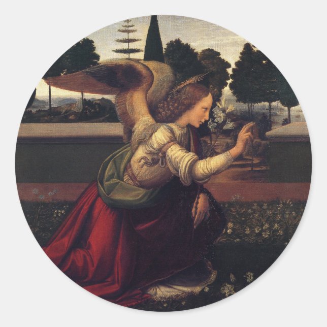 Annunciation - Angel Classic Round Sticker (Front)