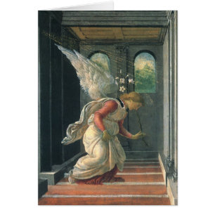 Annunciation (angel detail) by Sandro Botticelli
