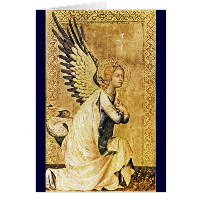 ANNUNCIATION  ANGEL ,Gold Yellow ,Blue Sapphire (Front)