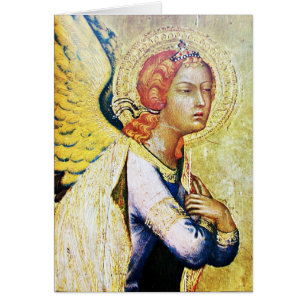 ANNUNCIATION  ANGEL ,Gold Yellow ,Blue Sapphire