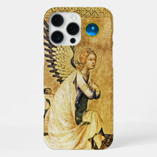 ANNUNCIATION ANGEL IN GOLD AND BLUE,Parchment iPhone Case