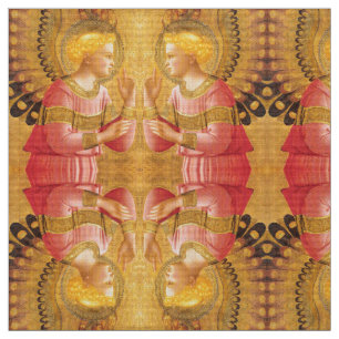 ANNUNCIATION ANGEL IN GOLD AND PINK FABRIC