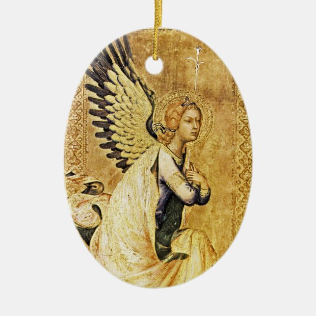ANNUNCIATION ANGEL Magic Of Christmas Ceramic Tree Decoration (Front)