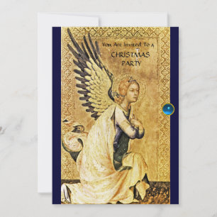 ANNUNCIATION ANGEL MONOGRAM ,Blue Sapphire Invitation