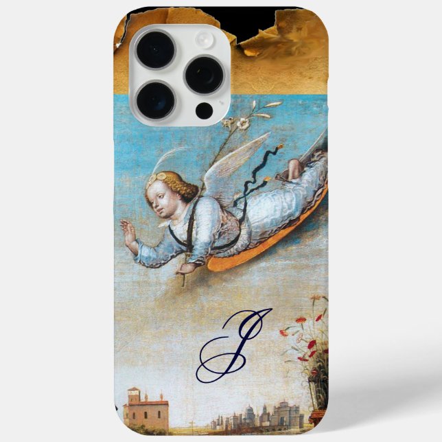 ANNUNCIATION ANGEL  MONOGRAM ,Brown Parchment Case-Mate iPhone Case (Back)