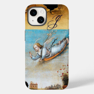 ANNUNCIATION ANGEL MONOGRAM ,Brown Parchment iPhone Case