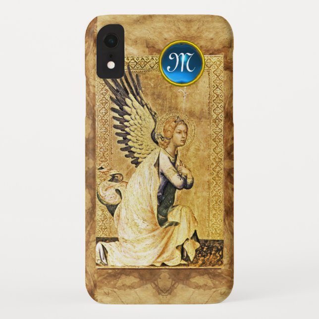 ANNUNCIATION ANGEL MONOGRAM,Parchment Case-Mate iPhone Case (Back)