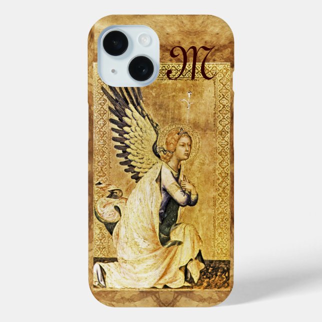 ANNUNCIATION ANGEL MONOGRAM,Parchment Case-Mate iPhone Case (Back)