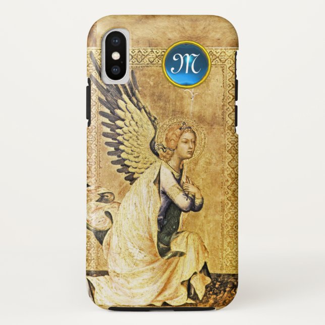 ANNUNCIATION ANGEL MONOGRAM,Parchment Case-Mate iPhone Case (Back)