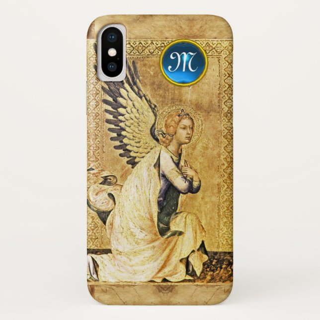 ANNUNCIATION ANGEL MONOGRAM,Parchment Case-Mate iPhone Case (Back)