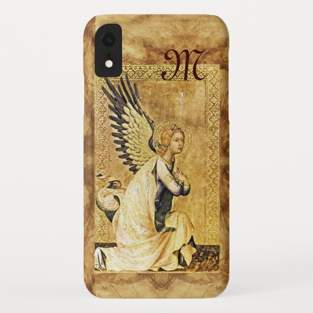 ANNUNCIATION ANGEL MONOGRAM,Parchment Case-Mate iPhone Case (Back)