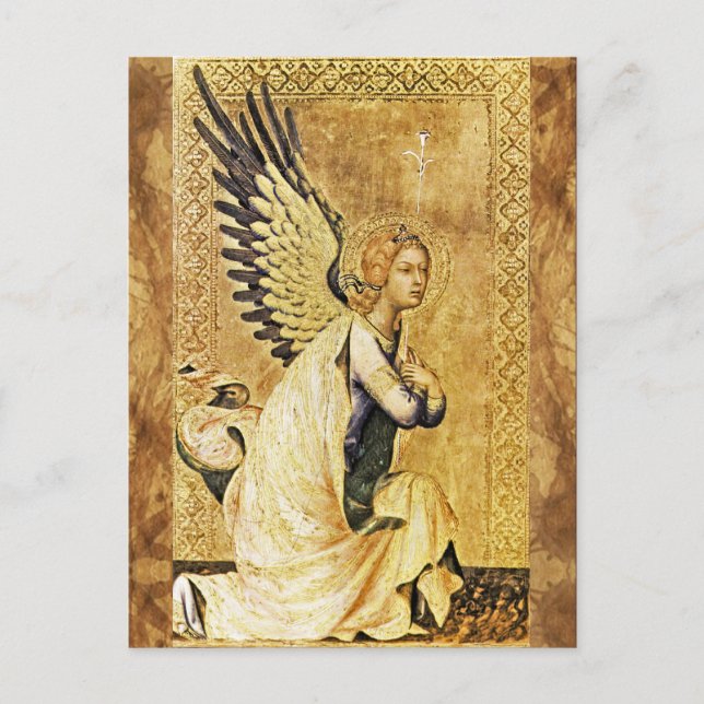 ANNUNCIATION ANGEL Parchment Postcard (Front)