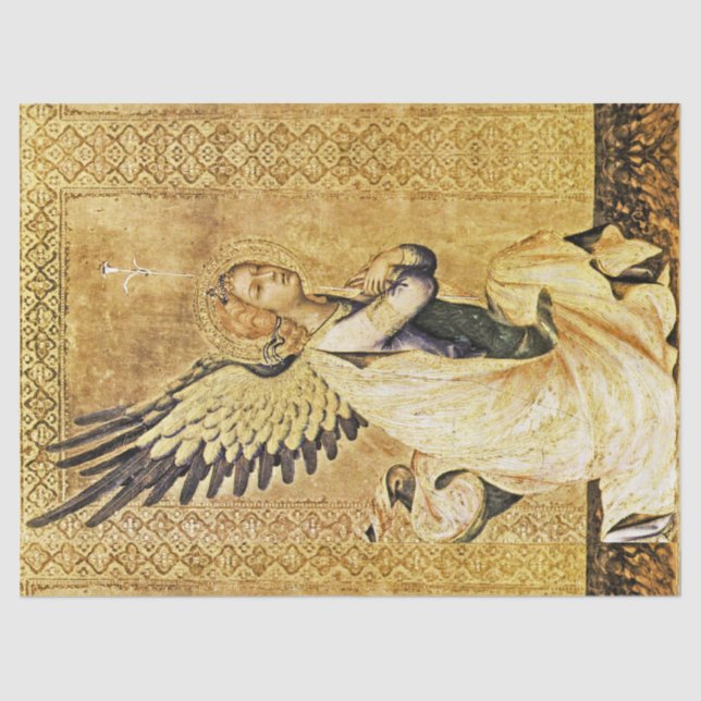 ANNUNCIATION ANGEL,Saint Gabriel by Simone Martini Tissue Paper (Front)