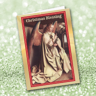 Annunciation Angel Vintage Art Christmas Card