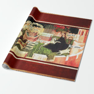 ANNUNCIATION AS THE MYSTICAL HUNT OF UNICORN WRAPPING PAPER