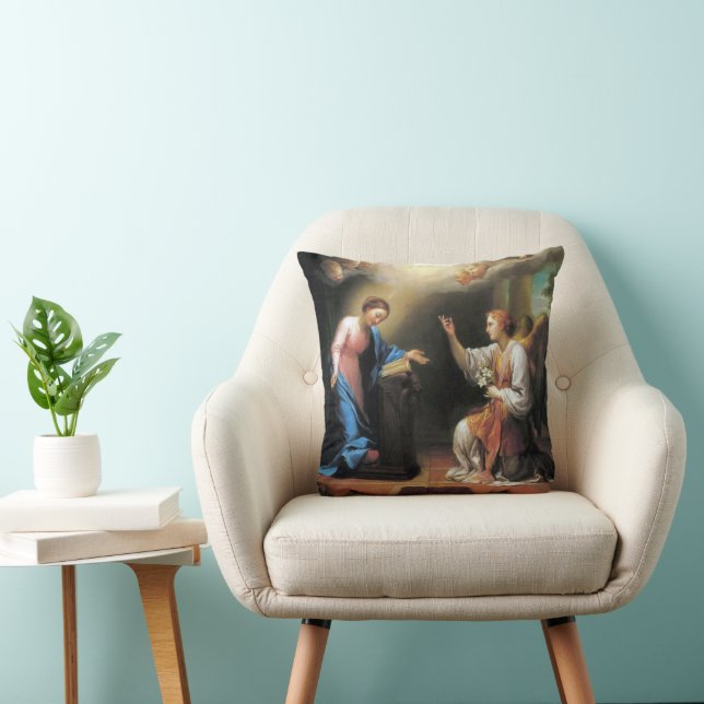 Annunciation by Anton Raphael Mengs Cushion (Chair)