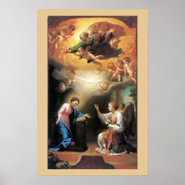 Annunciation by Anton Raphael Mengs Poster (Front)