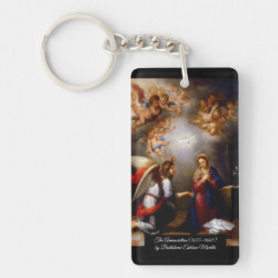Annunciation by Bartolomé Esteban Murillo Key Ring
