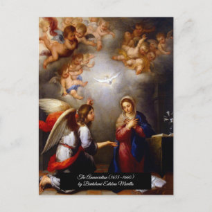 Annunciation by Bartolomé Esteban Murillo Postcard