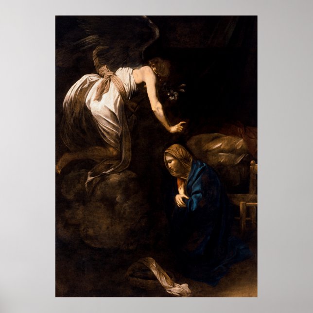 Annunciation by Caravaggio (1608) Poster (Front)
