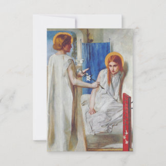 Annunciation by Dante Gabriel Rossetti Holy Card