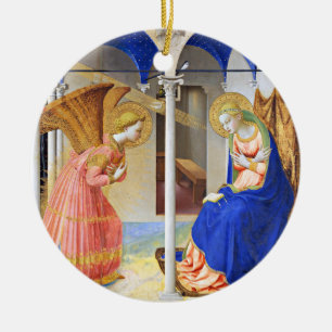 ANNUNCIATION by Fra Beato Angelico Christmas Cera Ceramic Ornament