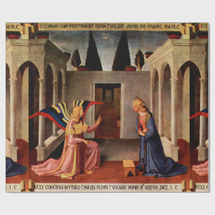 ANNUNCIATION by Fra Beato Angelico Christmas Wrapping Paper