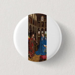 Annunciation by Jan van Eyck 3 Cm Round Badge
