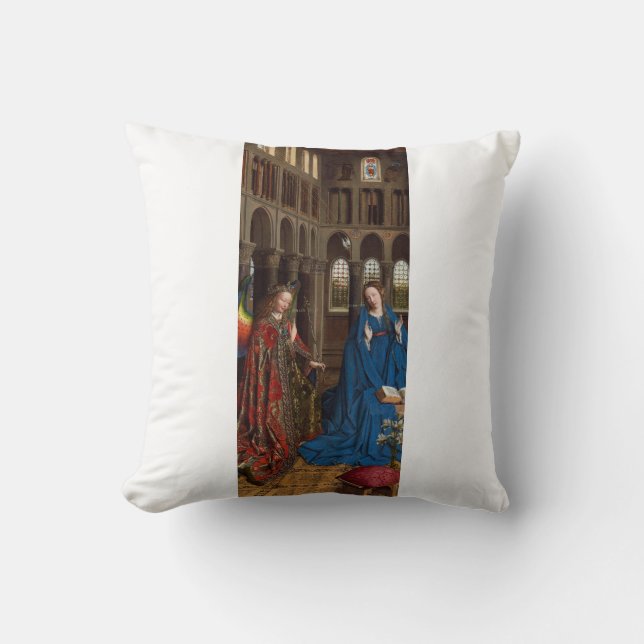 Annunciation by Jan van Eyck Cushion (Front)