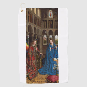 Annunciation by Jan van Eyck Golf Towel
