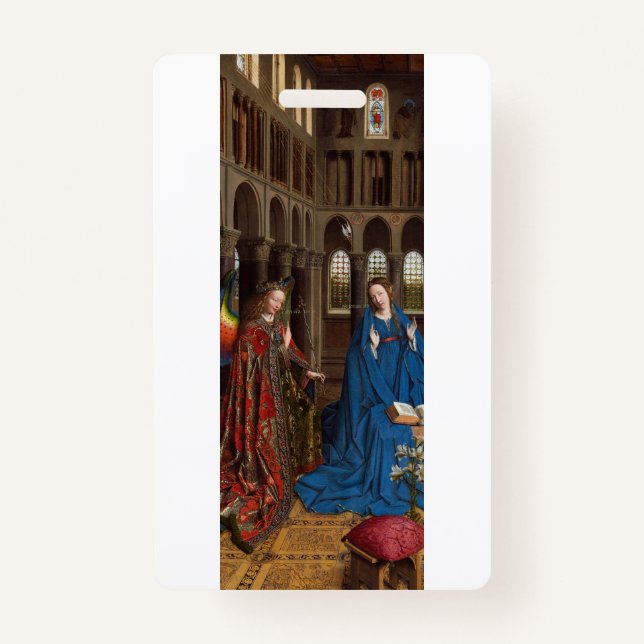 Annunciation by Jan van Eyck ID Badge (Front)