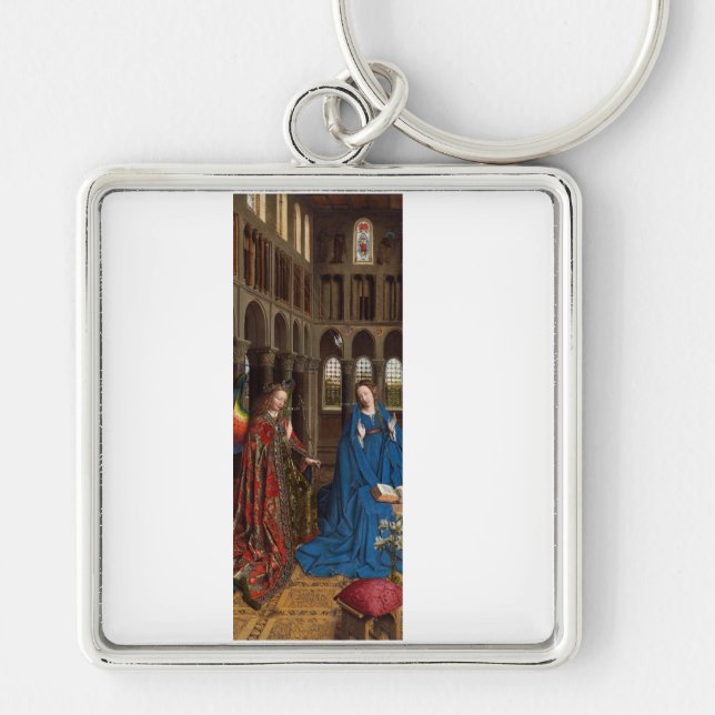 Annunciation by Jan van Eyck Key Ring (Front)